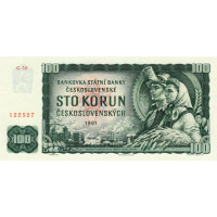 Bankovka ČSR, 100 Kčs, Pi. 91c, N/UNC, 1961, serie G, 58