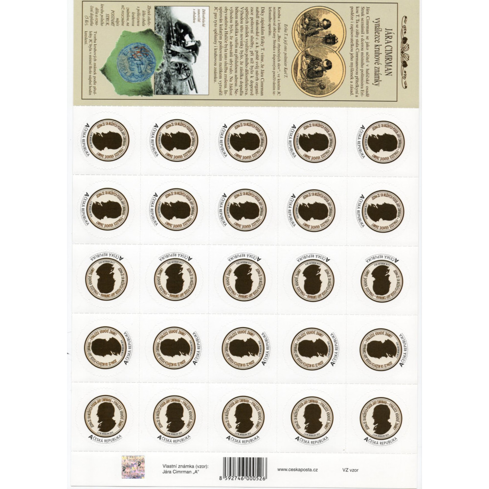 Kompletní arch ČR, Pof.829, 25xA Kompletní arch ČR, Pof.829, 25xA