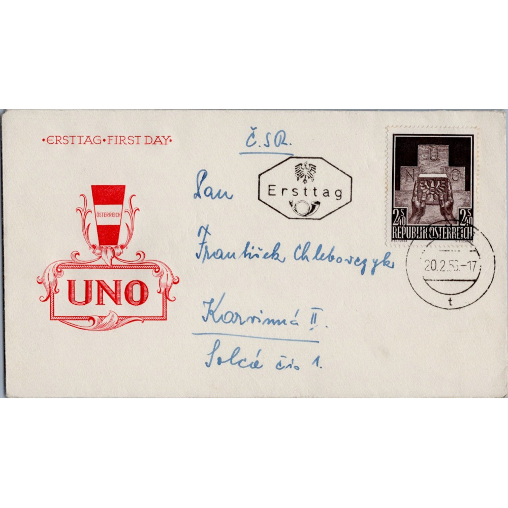 FDC Austria, Mi.1025 (SG 1282), Usado #, 2.4 öS