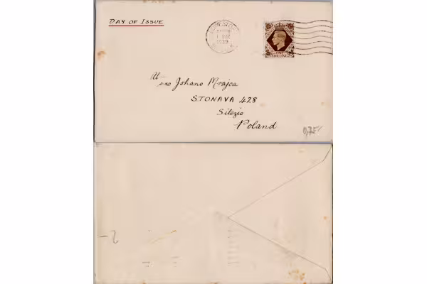 Celistvost Velká Británie, SG475#, první den vydání, 1Sh