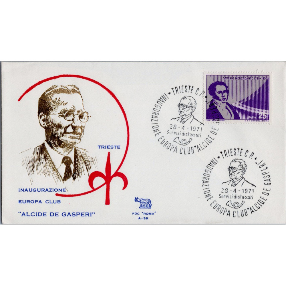 FDC Italia, Mi.1330 (SG 1278), Usado #, 25 L
