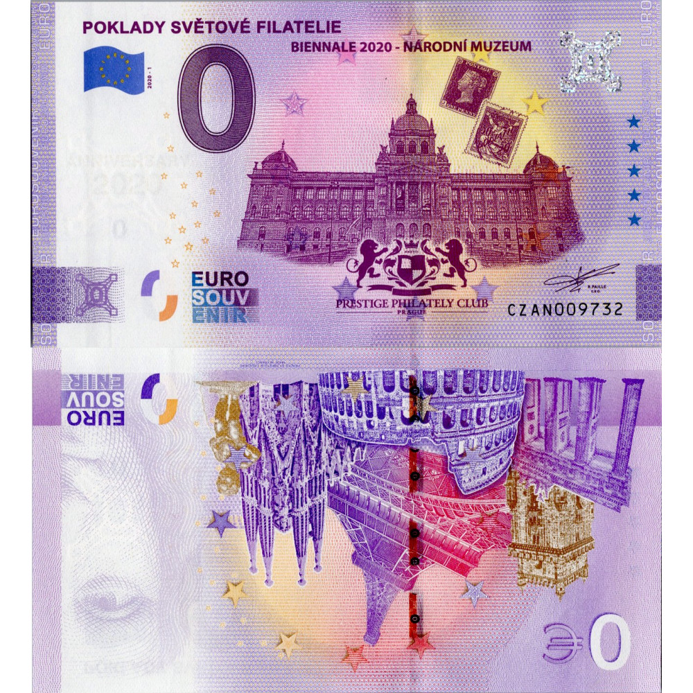 Bankovka 0 EUR, CZAN, N/UNC, 2020 Bankovka 0 EUR, CZAN, N/UNC, 2020