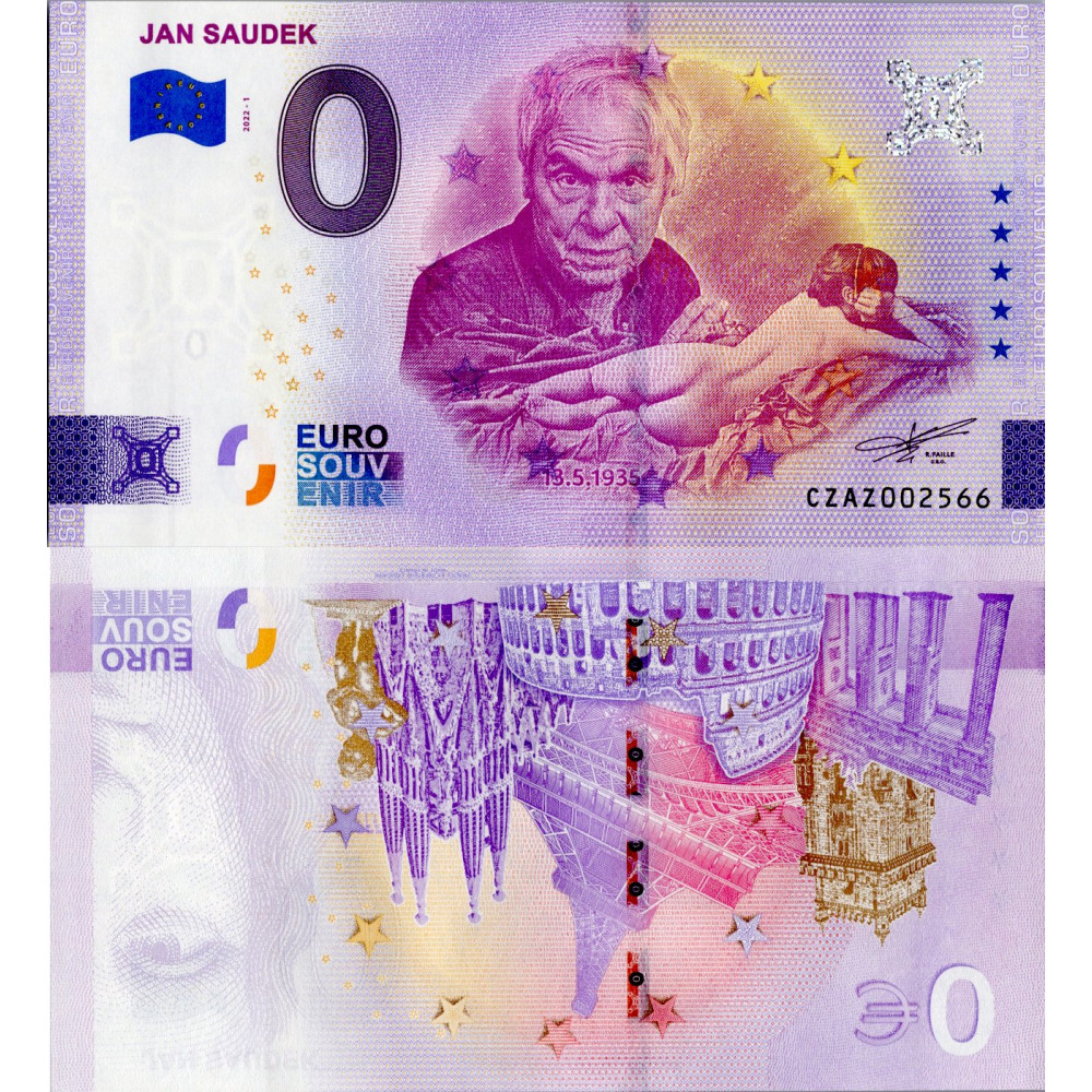 Bankovka 0 EUR, CZAZ, N/UNC, 2022 Bankovka 0 EUR, CZAZ, N/UNC, 2022