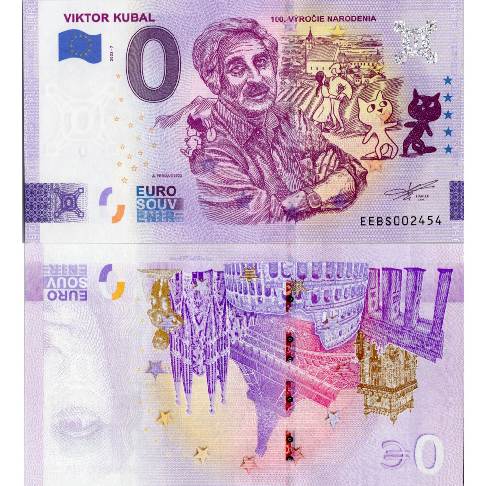 Bankovka 0 EUR, EEBS 002454, N/UNC, 2023, serie EEBS, 002454 Bankovka 0 EUR, EEBS 002454, N/UNC, 2023, serie EEBS, 002454