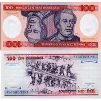 Cédula Brasil, series A, 100 Cruzeiro, Pi. 198b, N/UNC