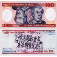 Cédula Brasil, series A, 100 Cruzeiros, Pi. 198b, N/UNC
