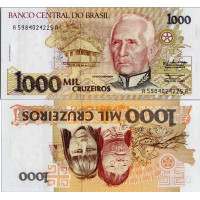 Bankovka Brazílie, 1000 Cruzeiros, Pi. 231a, N/UNC Bankovka Brazílie, 1000 Cruzeiros, Pi. 231a, N/UNC