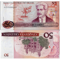 Bankovka Brazílie, 50 Cruzados, Pi. 210a, N/UNC Bankovka Brazílie, 50 Cruzados, Pi. 210a, N/UNC