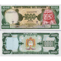 Bankovka Ekvádor, 1988, serie IZ, 1000 Sucre, Pi. 125b.5, N/UNC