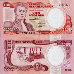 Bankovka Kolumbie, 1991, 100 Peso Oro, Pi. 426e.2, N/UNC