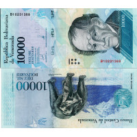 Bankovka Venezuela, 2017, serie B, 10000 Bolívares Fuer, Pi. 98b, N/UNC