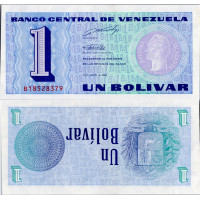 Bankovka Venezuela, 1989, serie B, 1 Bolívar, Pi. 68a, N/UNC