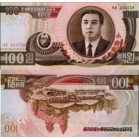 Bankovka KLDR, 1992, serie OI, 100 Won, Pi. 43a, N/UNC Bankovka KLDR, 1992, serie OI, 100 Won, Pi. 43a, N/UNC