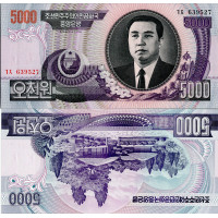 Bankovka KLDR, 2006, serie 7자, 5000 North Korean wo, Pi. 46c, N/UNC