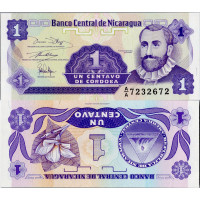 Bankovka Nikaragua, serie AA, 1 Córdoba, Pi. 167a, N/UNC