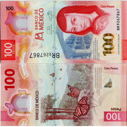 Bankovka Mexiko, 2021, serie BR, 100 Mexican peso, Pi. 134d.4, N/UNC