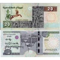 Bankovka , 20 Egyptian pound, Pi. 74g, N/UNC, Egypt