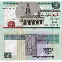 Bankovka , 5 Egyptian pound, Pi. 63g, N/UNC, Egypt, 2014, serie د