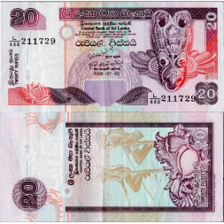 Bankovka , 20 Rp, Pi. 109e, 1/XF, Srí Lanka, 2006, serie L