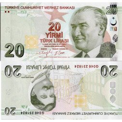 Banknote Türkei, 2009, Serie G, 20 Turkish Lira, Pi. 224f, N/UNC