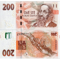 Bankovka ČR, 200 Kč, Pi. 19, N/UNC, 2018, serie Z, 42 Bankovka ČR, 200 Kč, Pi. 19, N/UNC, 2018, serie Z, 42