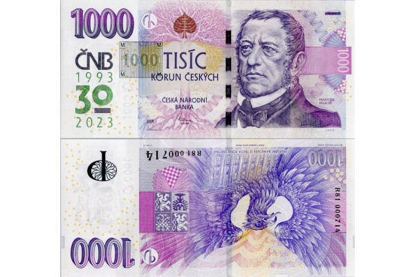 Bankovka ČR, 1000 Kč, Pi. 31a, N/UNC, 2008, serie R, 8