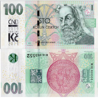 Bankovky ČR, 100 Kč, Pi. 28a, N/UNC, 2018, serie M18, postupka 3
