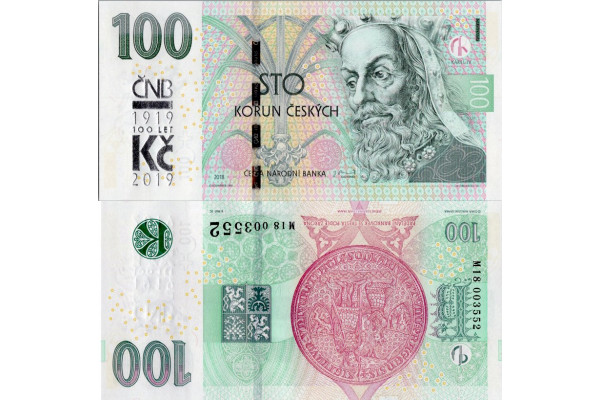Postupka bankovky ČR, 100 Kč, Pi. 28a, N/UNC, 2018, serie M18, postupka 3