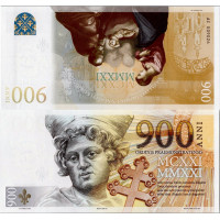 Pamětní banknovka, 900, AC 009026, N/UNC, Česká republika, 2021, serie AC