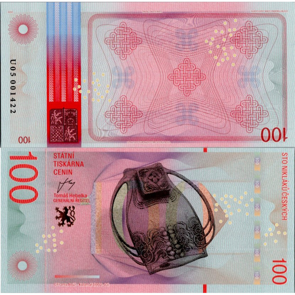 Pamětní banknovka, 100, U 05001422, N/UNC, serie U Pamětní banknovka, 100, U 05001422, N/UNC, serie U