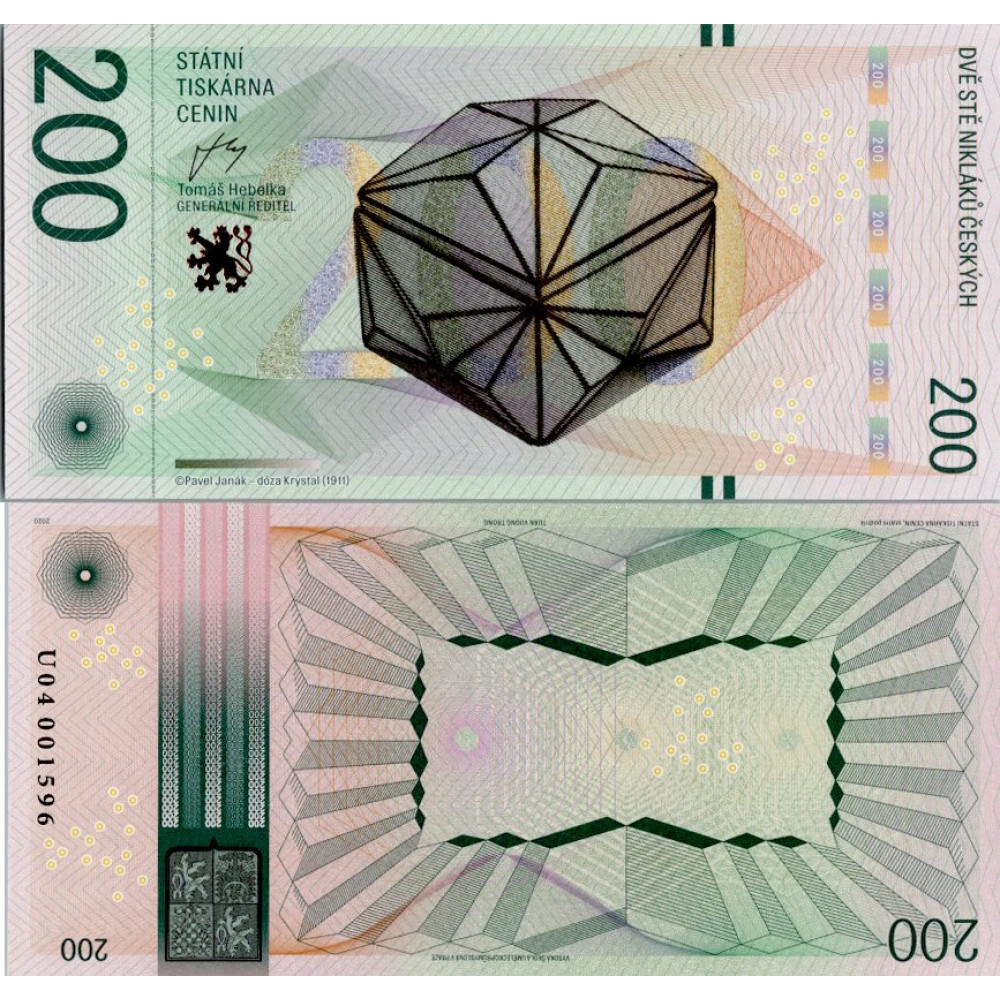 Pamětní banknovka, 200, U 04001596, N/UNC, Česká republika, serie U Pamětní banknovka, 200, U 04001596, N/UNC, Česká republika, serie U