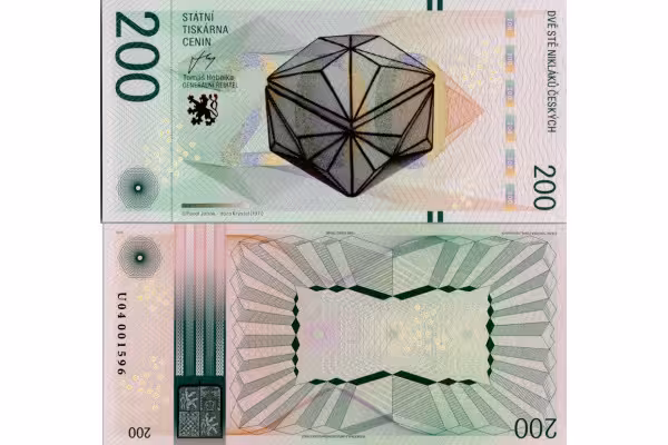 Pamětní banknovka, 200, U 04001596, N/UNC, Česká republika, serie U