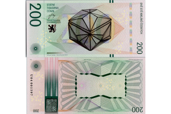Pamětní banknovka, 200, U 04001597, N/UNC, Česká republika, serie U