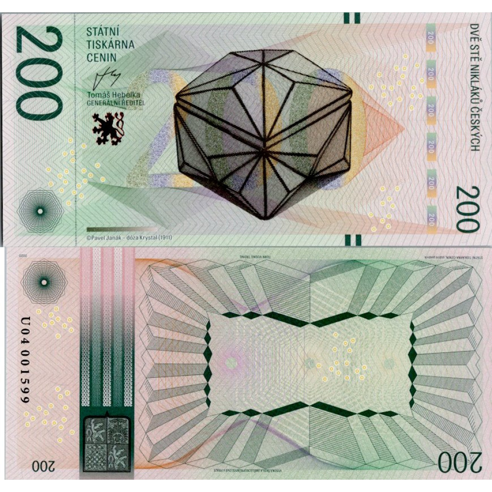 Pamětní banknovka, 200, U 04001599, N/UNC, Česká republika Pamětní banknovka, 200, U 04001599, N/UNC, Česká republika