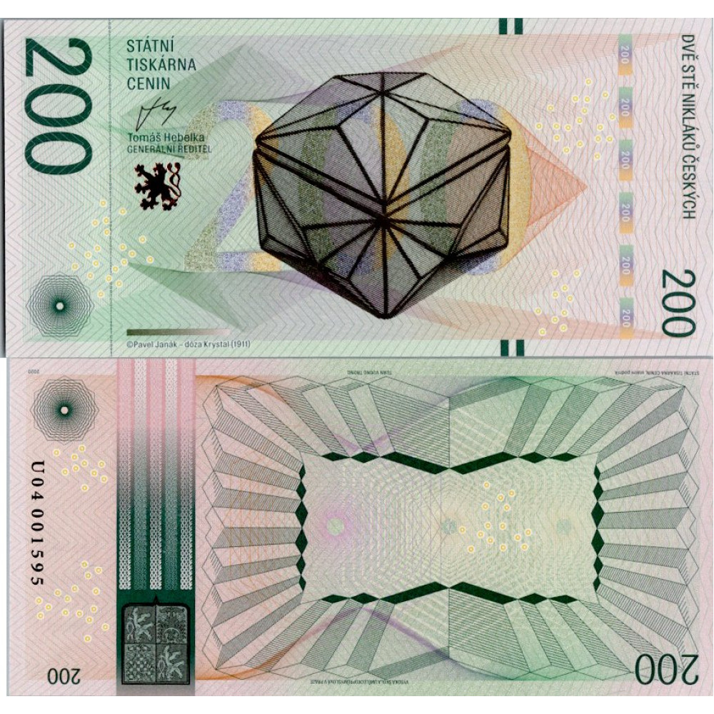 Pamětní banknovka, 200, U 04001595, N/UNC, Česká republika, serie U Pamětní banknovka, 200, U 04001595, N/UNC, Česká republika, serie U