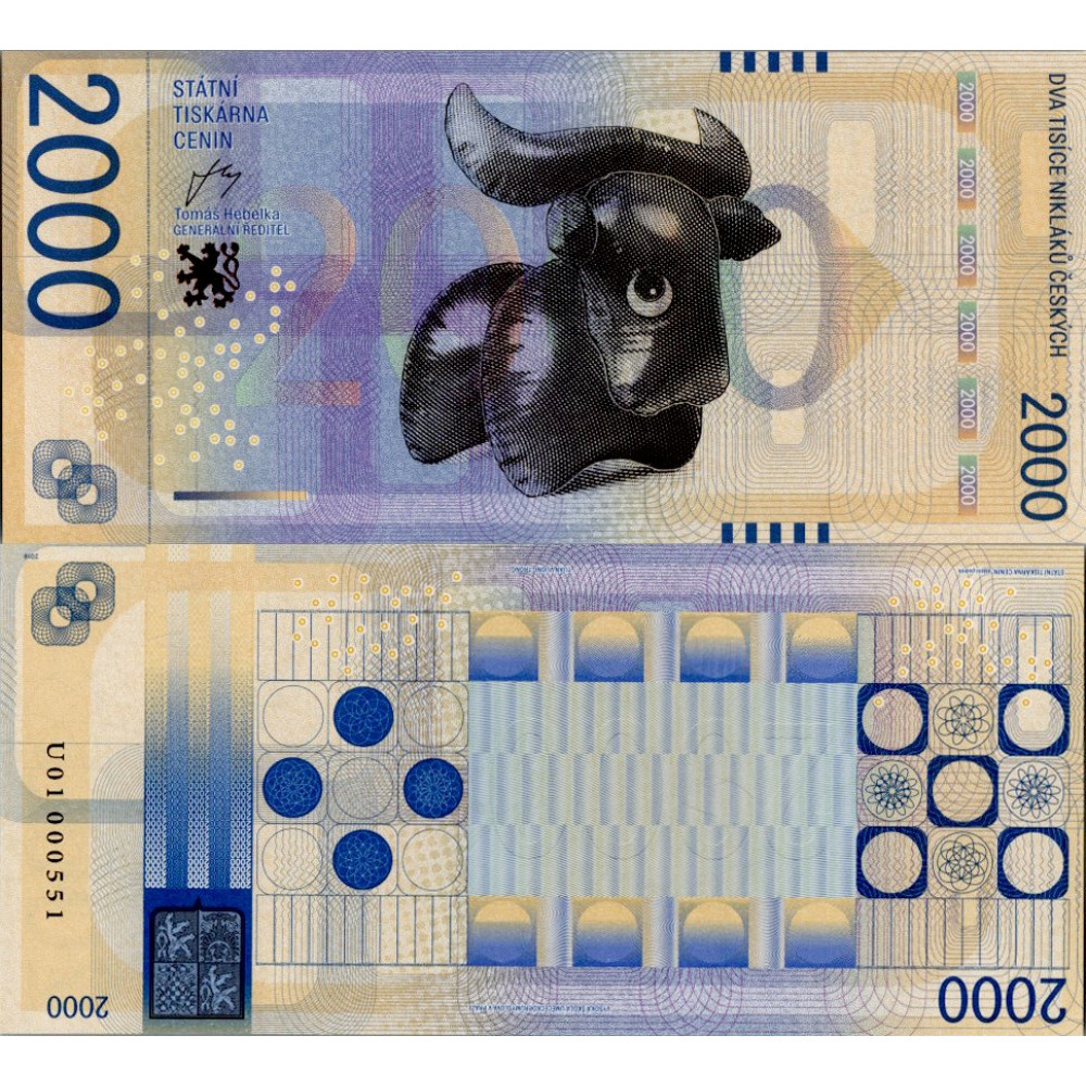 Pamětní banknovka, 2000, U01 000551, N/UNC, Česká republika, serie U01 Pamětní banknovka, 2000, U01 000551, N/UNC, Česká republika, serie U01