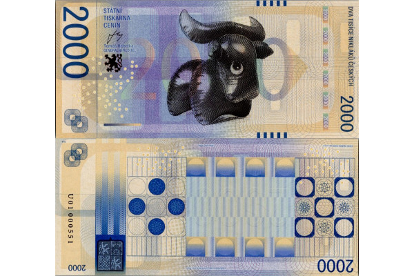 Pamětní banknovka, 2000, U01 000551, N/UNC, Česká republika, serie U01