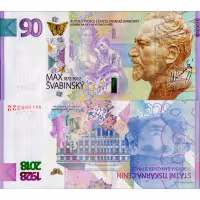 Pamětní banknovka, 90, M01 003322, N/UNC, Česká republika, 2018, serie M01