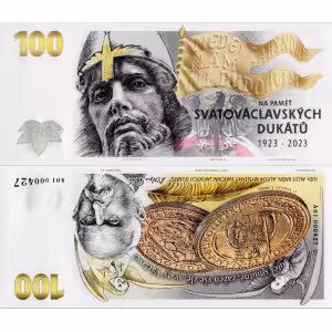 Pamětní banknovka, 100, Pi. A01, N/UNC, Česká republika, 2023, serie A01
