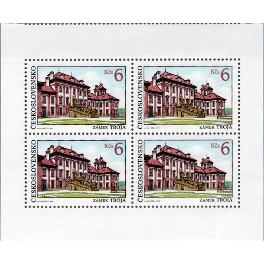 Viererblock Tschechoslowakie, Pof.3018 (Mi. 3126)**, 6 Kčs