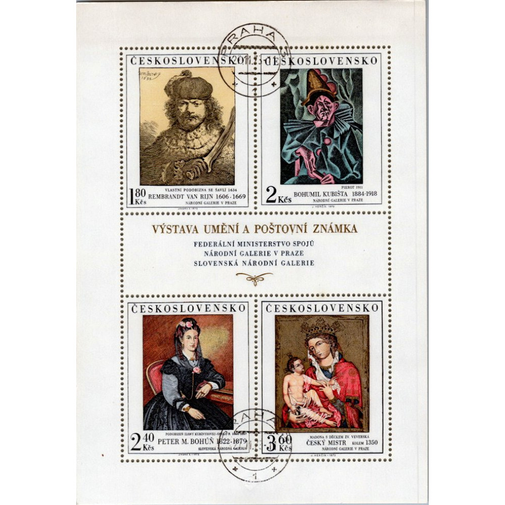 Přepážkový list PL ČSR, Pof.2056-2059#, 1,80Kčs