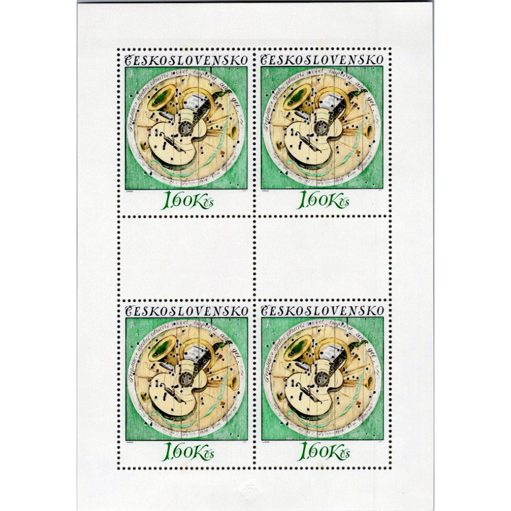 Mini-folha PL Tchecoslováquia, Pof.2099 (Mi. 2219), MNH, 1,60Kčs
