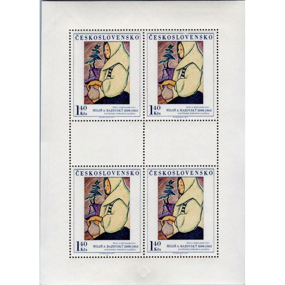 Mini-folha PL Tchecoslováquia, Pof.1924 (Mi. 2034), MNH, 1,40Kčs