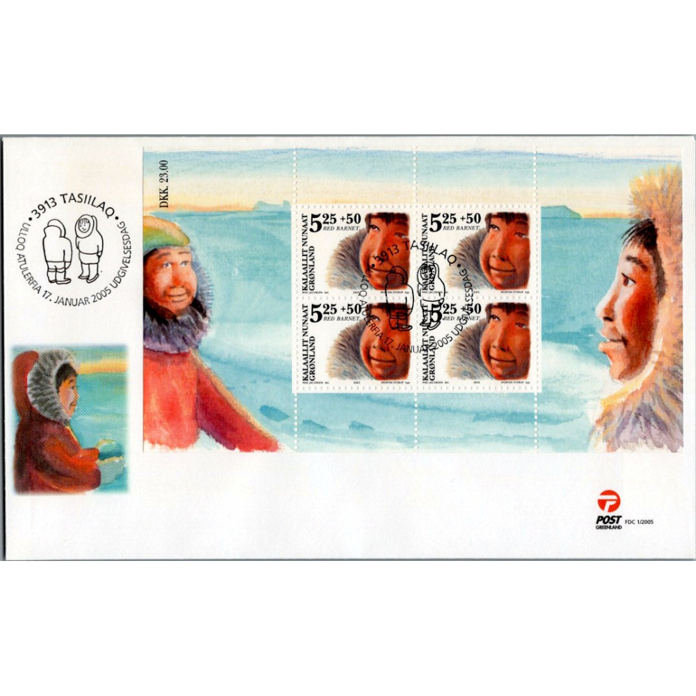 FDC Groenlandia, Mi.BL31 (SG MS473), MNH