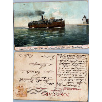 Tarjeta postal , (*), Estados Unidos – Chicago Harbor