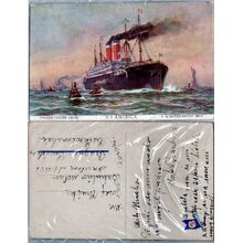 Pohlednice (*), USA, SS "America"