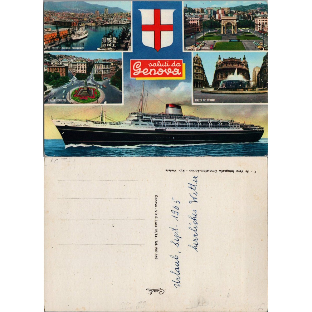 Cartão-postal , (*), Itália – Genova
