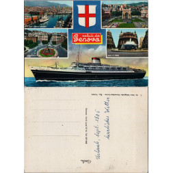Postkarte (*), Italien – Genua