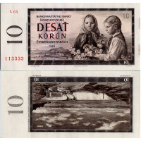 Billete Checoslovaquia, 10 Kčs, Pi. 88d, N/UNC, 1960, serie L, 65