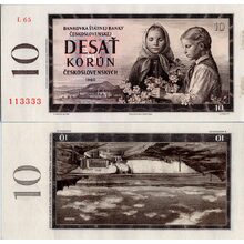 Bankovka ČSR, 10 Kčs, Pi. 88d, N/UNC, 1960, serie L, číslo 113333!!!